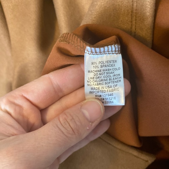 NWT Jude Connally Faux Suede Cora Top/tunic Brown - Picture 9 of 9